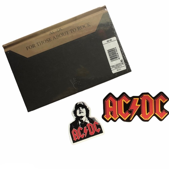 NEW AC/DC Cassette Tape Note Book + Stickers Classic Rock Music - Picture 2 of 6